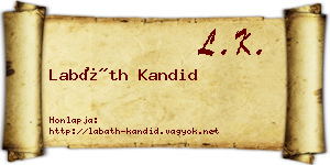 Labáth Kandid névjegykártya